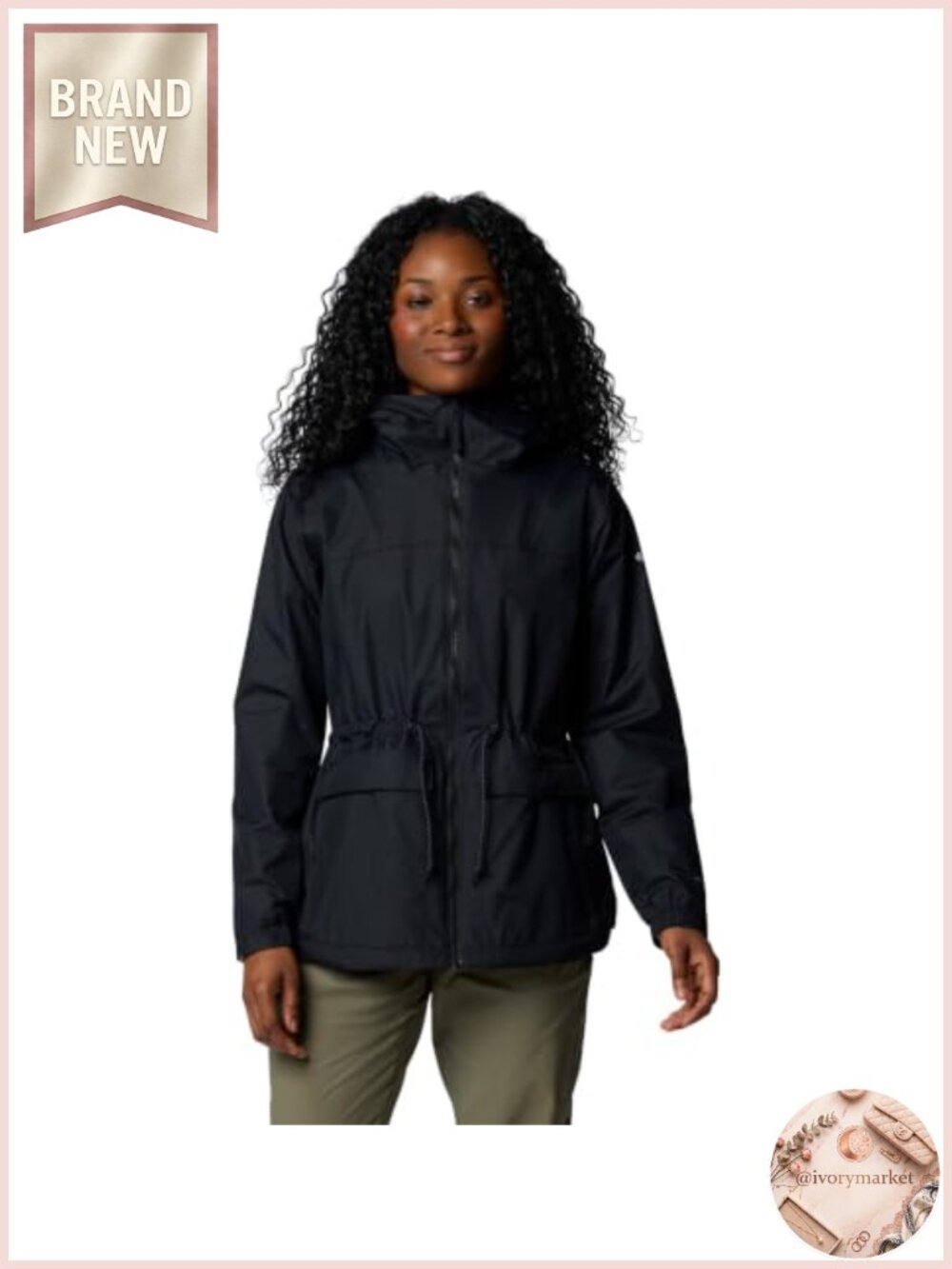 Columbia Sweet Creek II Lined Rain Jacket Waterproof Fleece Lined